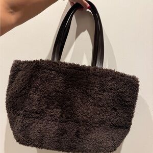 Gap brown fur tote purse